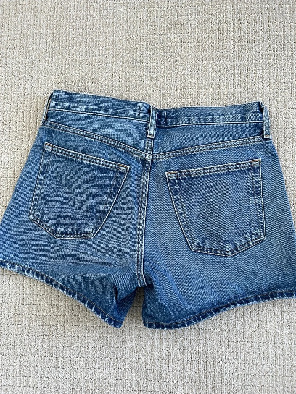 🔥 AGOLDE Parker Long Denim Shorts in Occurrence High Rise Size 26 Excellent Cond
